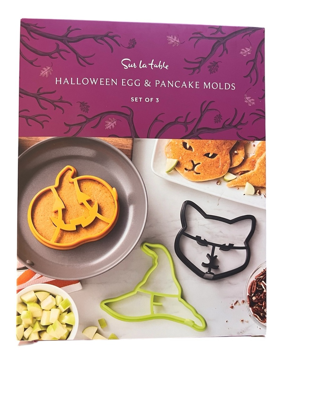 Sur La Table NWT, NIB adorable, silicone Halloween Egg & Pancake Mold Set (3)